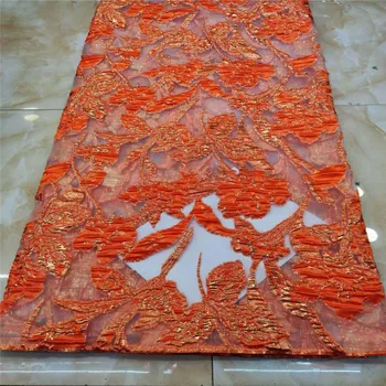 

High Quality African Lace Fabric With Organza African Embroidery Guipure Lace fabric for Nigerian Net lace women Dress 5yard