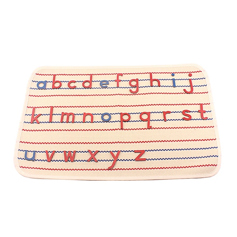Montessori Nyelvek faipari 5 sets kicsi Ingó Ábécé Vörös biliárdgolyó & Kék szín vel Birkózószőnyeg számára kicsi Ingó alphabets toys Didaxis Óvoda