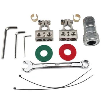 

2/4/8 Gauge AWG Positive & Negative Battery Terminal Clamp and Shims (Pair)