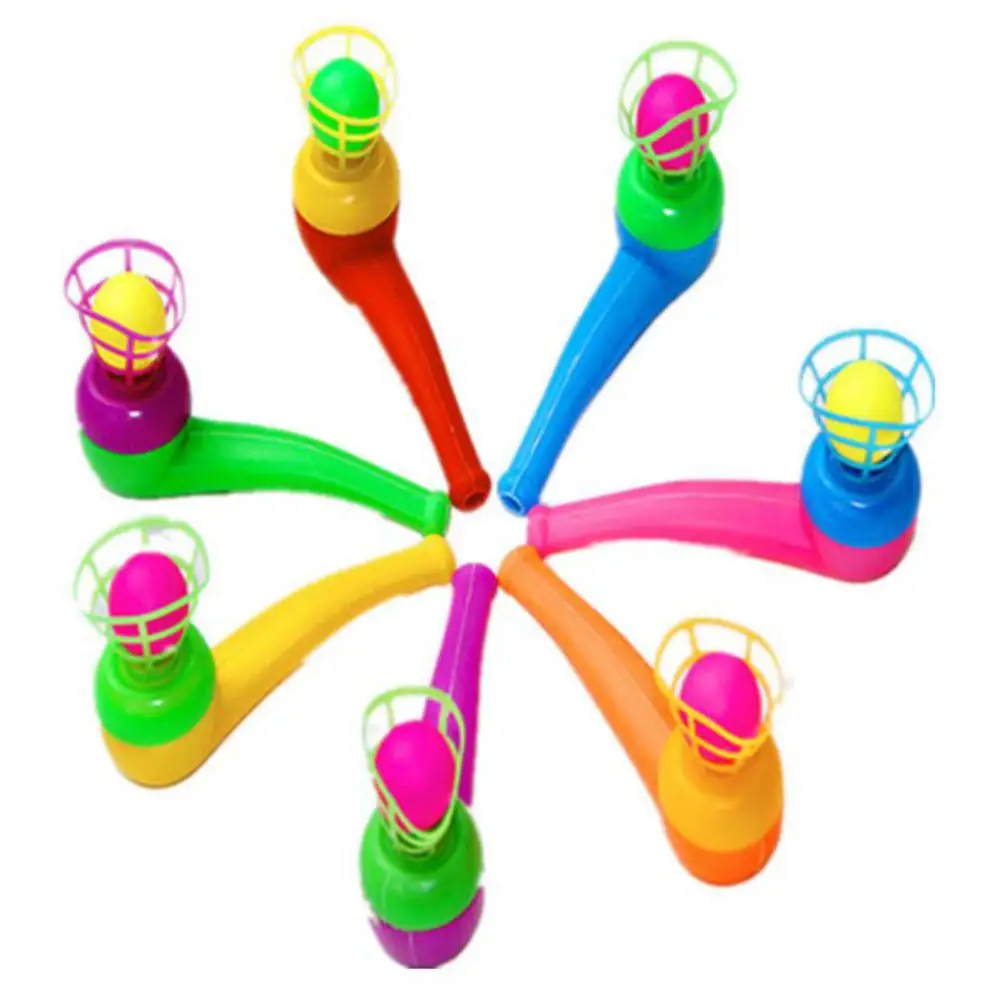 

5Pcs/Set Floating Air Ball Toy Children Plastic Tube Blowing Tube Suspension Ball Interesting Toys Random Five ColorsG1