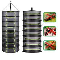2-8 Layers Drying Net For Herbs Fish Hanging Basket Folding Dry Rack Herb Vegetable Dryer Bag Mesh Flowers Buds Plants Organizer 2