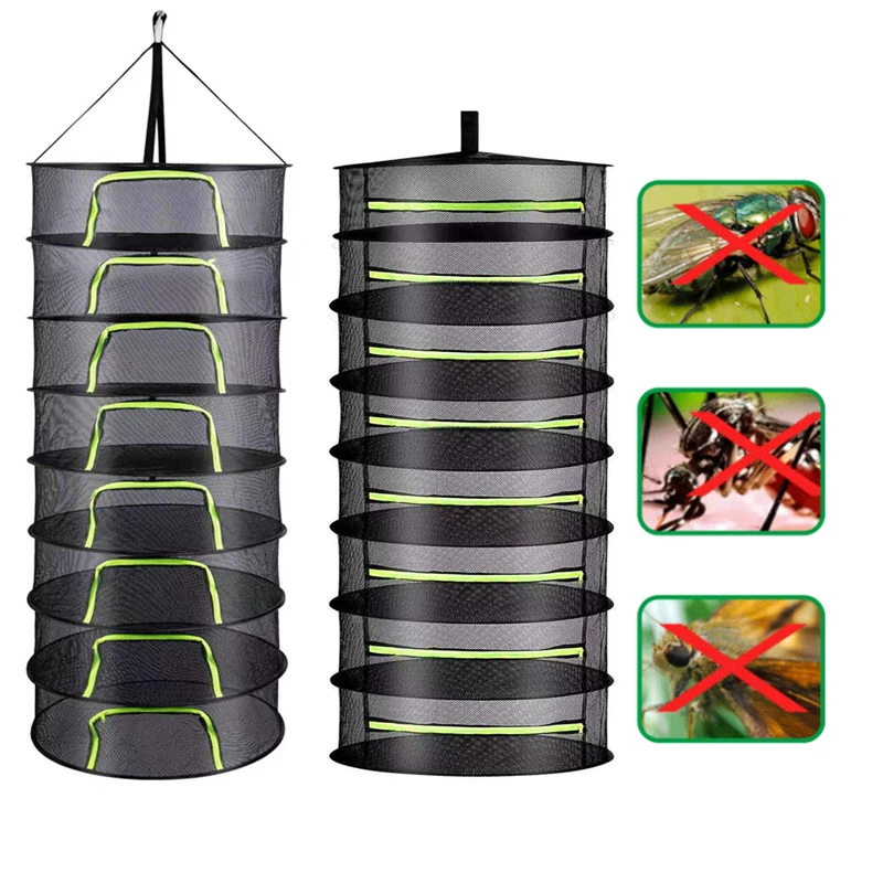Camadas De Rede De Secagem Para Ervas Cesta De Suspensão Dobrável Seco Rack Erva Secagem Net Secador Saco Malha Para Flores Botões Plantas Organizador - Rede Secagem - AliExpress