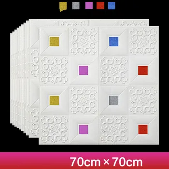 

29 style 3D Wall Stickers ceiling sticker roof decoration Foam wallpaper stereo waterproof DIY TV background wallpaper