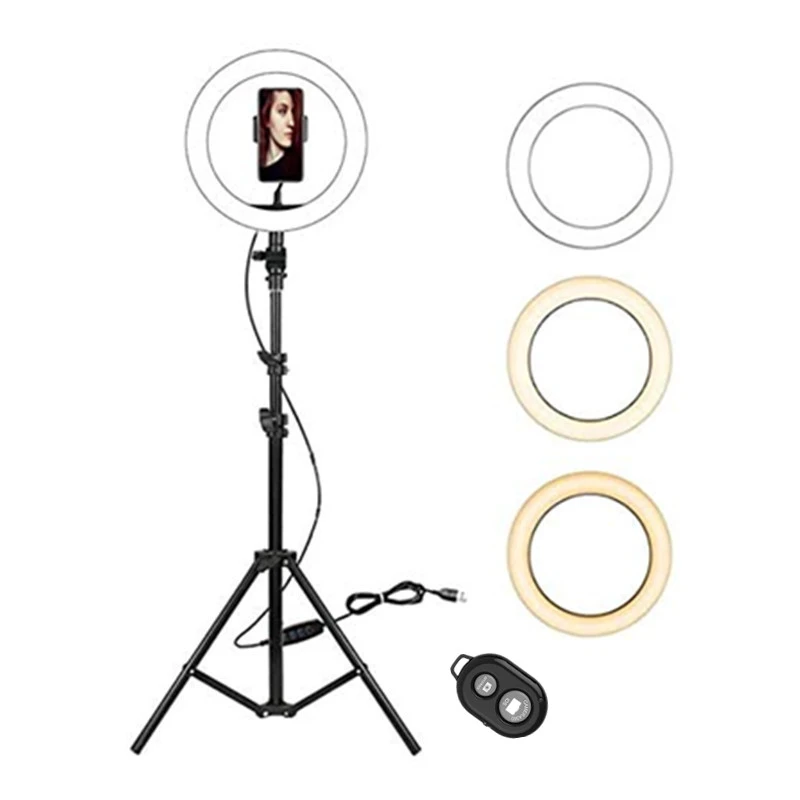 13 inch selfie ring light with tripod for tik tok youtube video dimmable led ring lamp photography photo studio kit aro de luz photographic lighting aliexpress