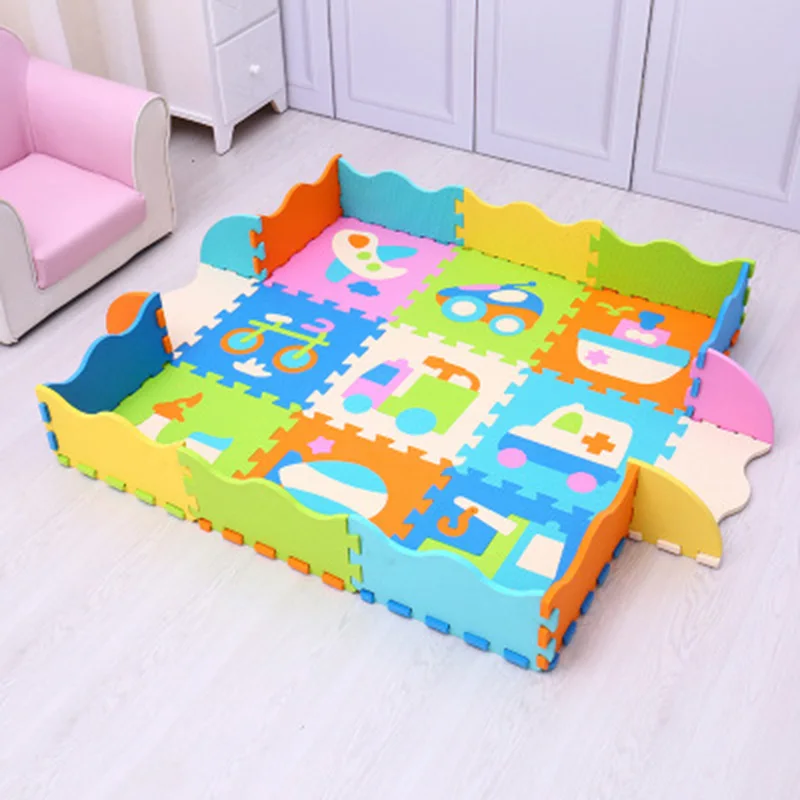 

Cartoon Animal Pattern Carpet EVA Foam Puzzle Mats Kids Floor Puzzles Play Mat For Children Baby Play Soft Gym Crawling Mat Gift
