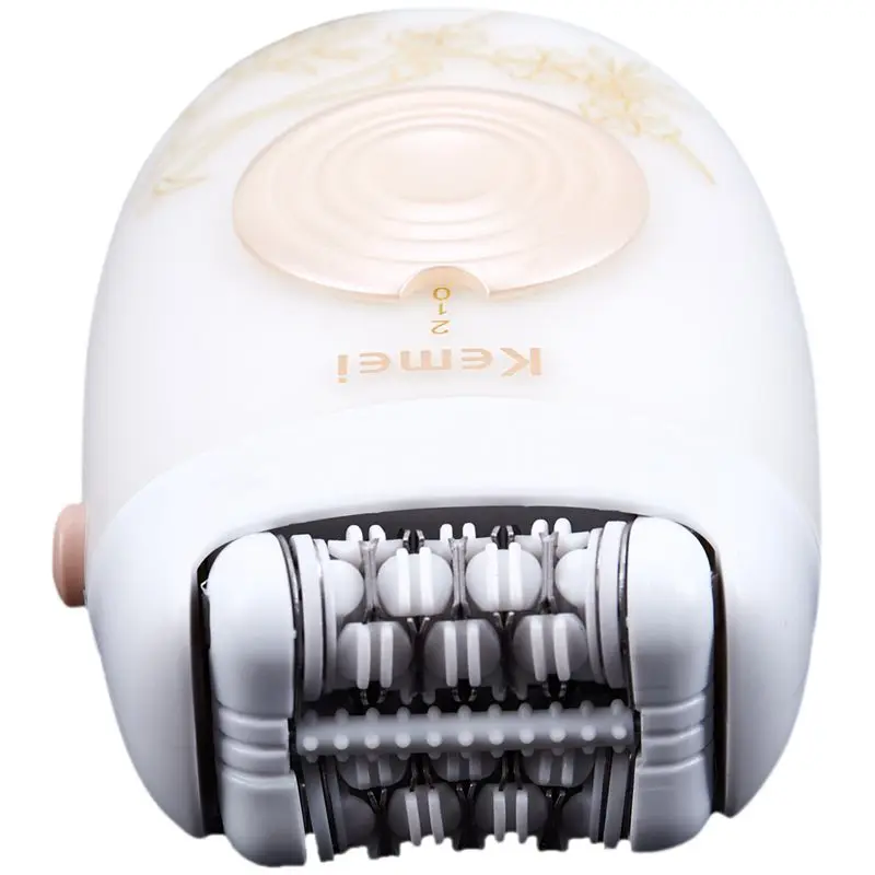 Kemei KM-3076 2 в 1 Эпилятор женский триммер для женщин электрический эпилятор Белая Женская бритва для бикини удаление волос многофункциональная