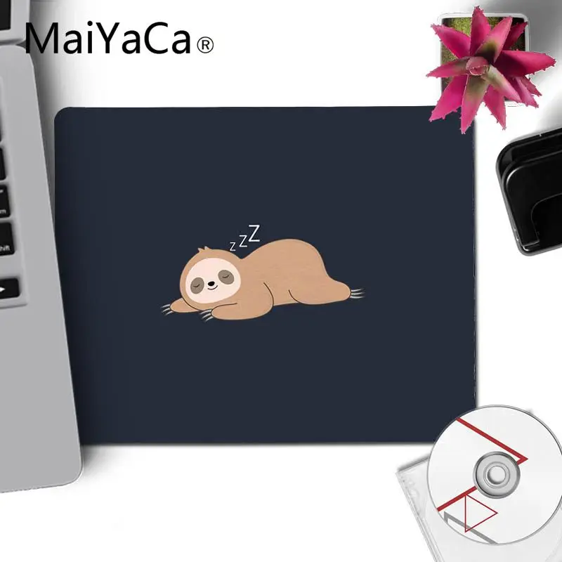 No Lock Edge18x22cm MaiYaCa, милый резиновый коврик с рисунком ленивеца для мыши, игровой нескользящий коврик для ноутбука, компьютера, ПК, игровой коврик для мыши, коврик для геймера, Настольный коврик - Цвет: No Lock Edge18x22cm