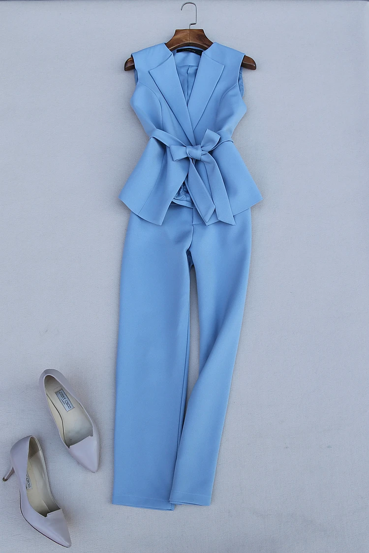 women's sleeveless pant suits