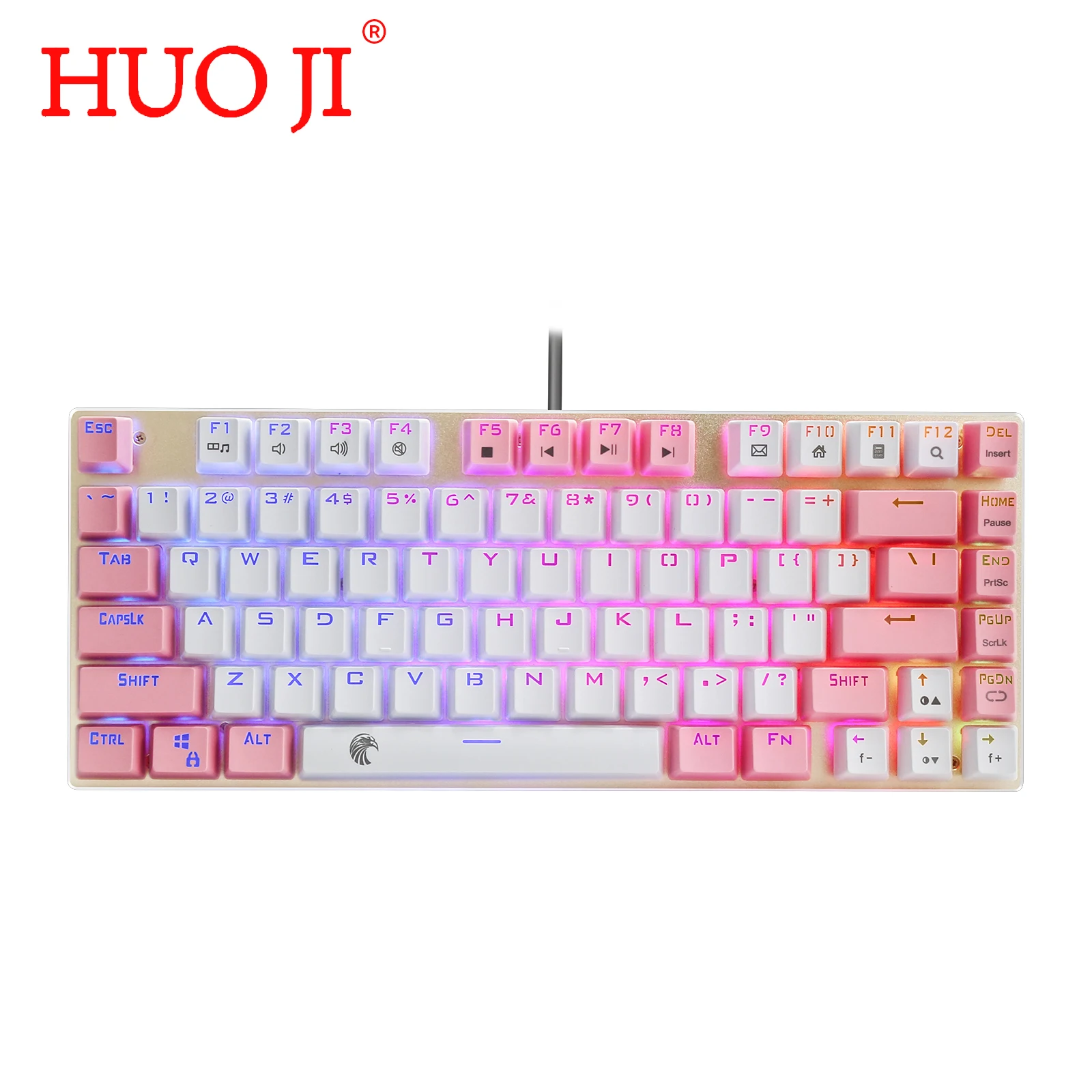 Механическая клавиатура HUO JI E-YOOSO RGB с подсветкой игровая антипризрачной и