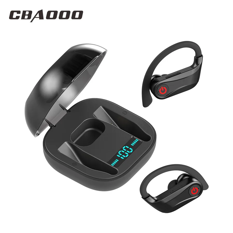 

CBAOOO TWS Bluetooth Headset Earphone Wireless Headphones Stereo Running Sports Bass with Microphone for iPhone Xiaomi Huawei