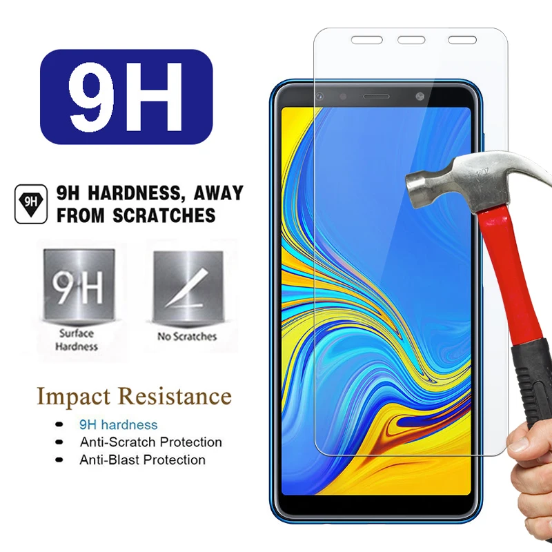 3 шт Galaxy A72018 Защитное стекло для samsung A7 A750 защита экрана на Samsyng A 7 Glaxy 7A Броня закаленное стекло лист