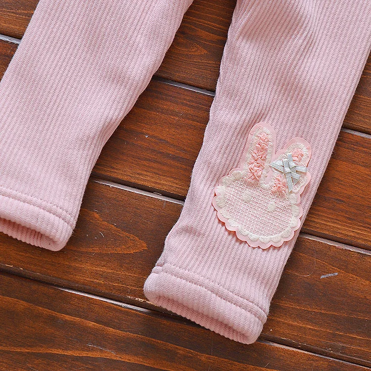 Crawler Girls' Trousers Children Baby Heart Shape Leggings Infants Children Pants with Velvet Sub-Small CHILDREN'S Thick Trouser
