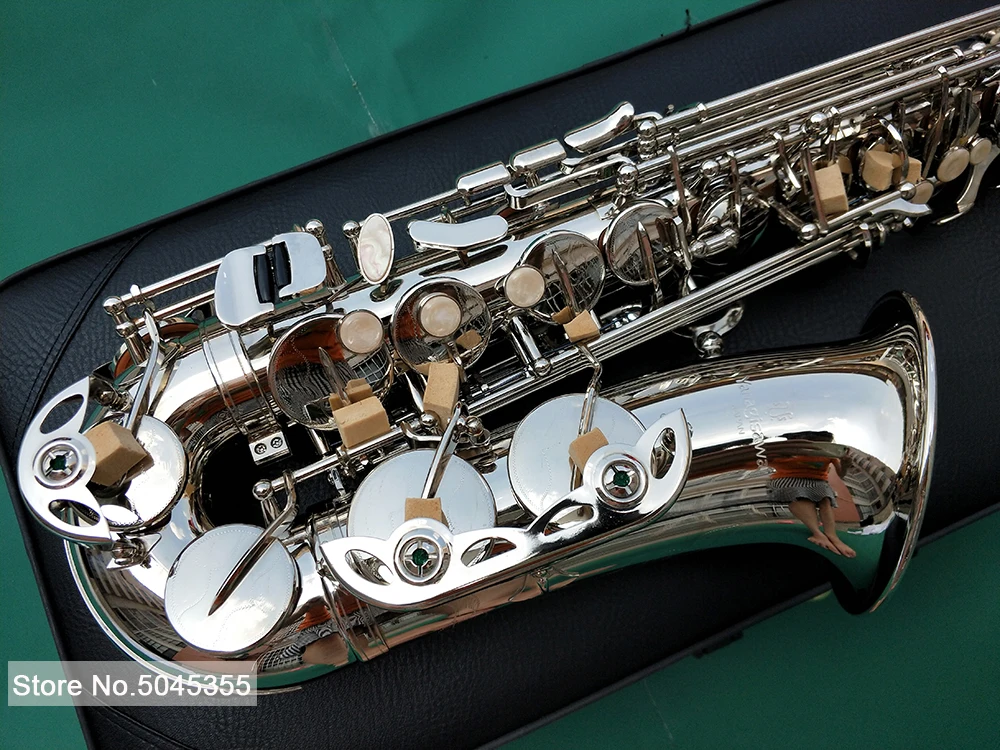 

High quality Alto Saxophone YANAGISAWA A-WO37 A-9937 silver Alto Sax Professional Mouthpiece With Case Accessories free shipping