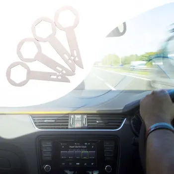 

4 Pcs Car Stereo Radio Remover Audio Disassembly Key Extraction Repair Release Audio Trim Panel Dashboard Head Unit Audio Tools