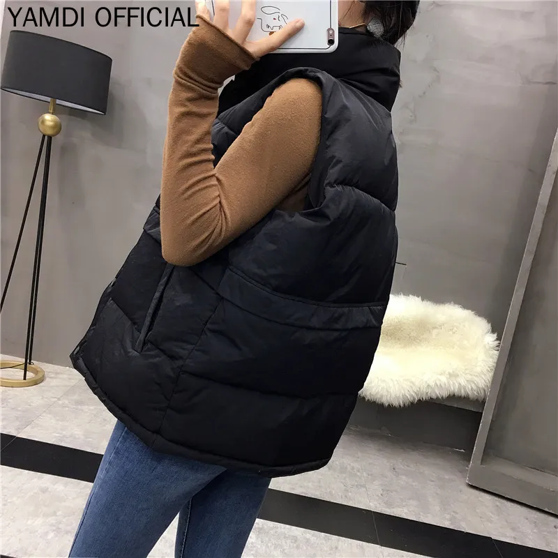 YAMDI Новое поступление, Женская куртка, пальто на пуговицах, со стоячим воротником, Женская осенне-зимняя теплая толстая верхняя одежда, короткий жилет, пальто Runwa