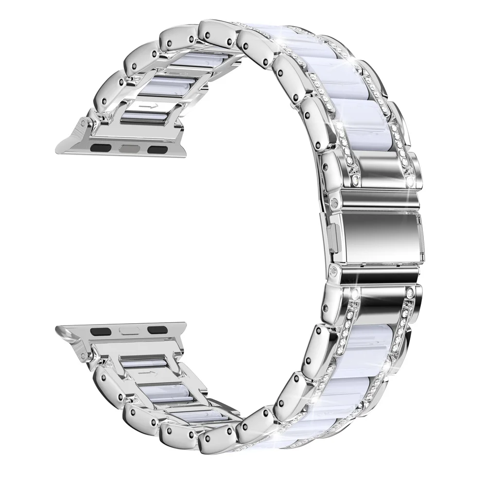 Silver Металлический ремешок для Apple Watch 38 мм 40 мм 42 мм 44 мм iWatch для женщин и мужчин металлический ремешок для Apple Watch серии 5 4 3 2 1 - Цвет ремешка: Silver