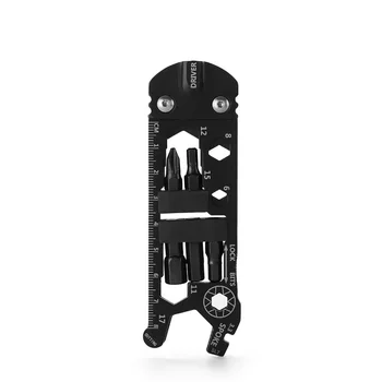 

Multifunction Tool Universal Outdoor Bicycle Repair Home Mini Wrench Gadget Practical EDC Steel Portable Black