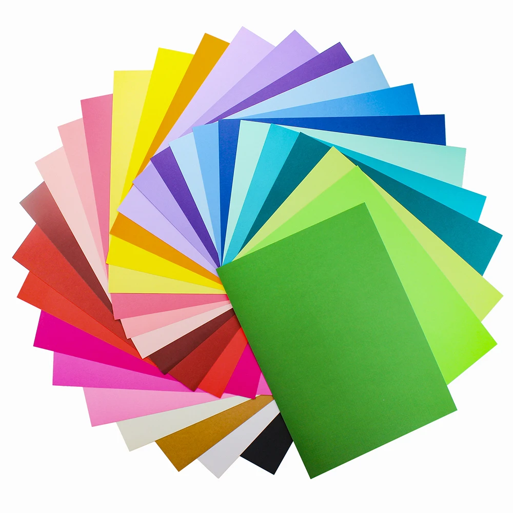 60 Sheets Color Cardstock 28 Assorted Colors 250gsm A4 Size Double Sided Printed Cardstock Paper Premium Thick Card Stock for Card Making Craft