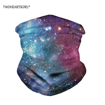 

Twoheartsgirl Galaxy Star Printed Sports Headwear Woman Man Outdoor Bike Cycling Bandana Hiking Scarf Face Cover Mask