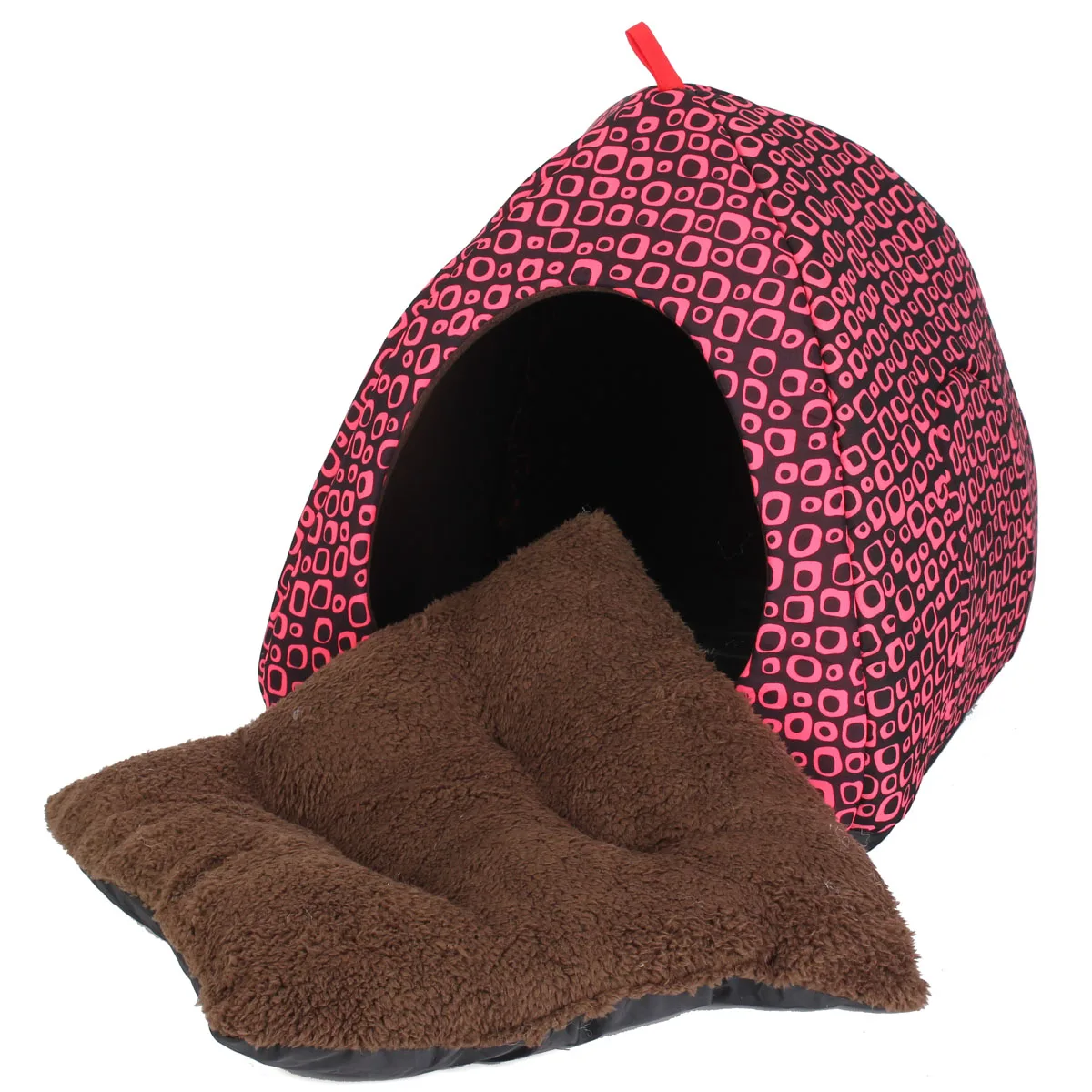 2 Size Dog Cat Cave House Foldable Tent Soft Pet Bed Mongolian Yurts Kennel Nest Small Animals Puppy Chihuahua House With Mat