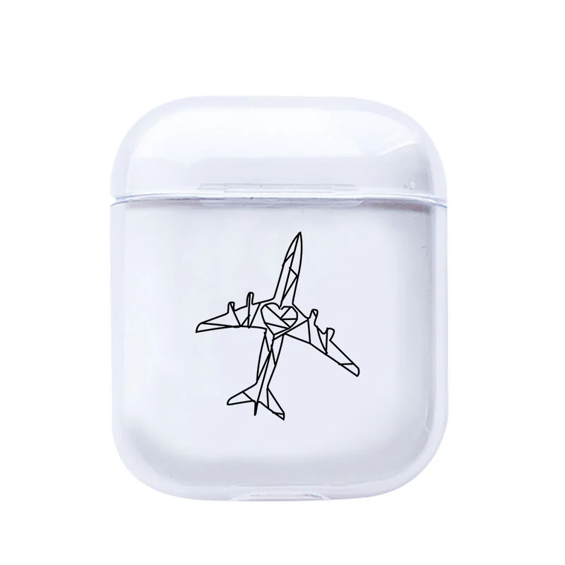 XH0130-12 Роскошный чехол с рисунком карты для Apple Airpods, милый прозрачный жесткий Bluetooth защитный чехол для наушников для Air pods, 2 Чехол - Цвет: XH0130-12