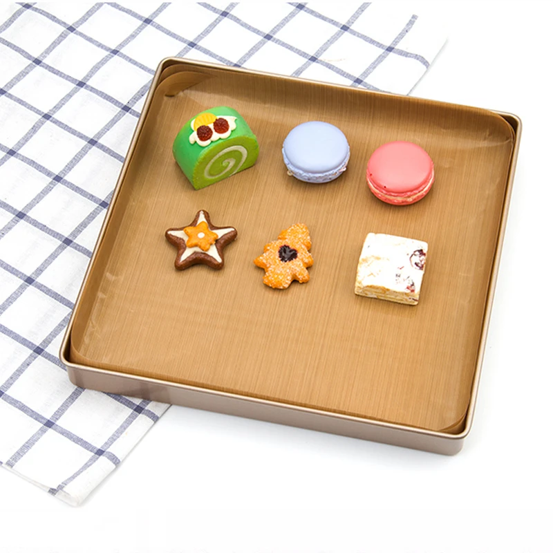 Teflon Heat Press Pad Reusable Baking Mat Non Stick Craft Sheet Heat Resistant Easy to Clean BBQ Grill& Baking Mats Macarons
