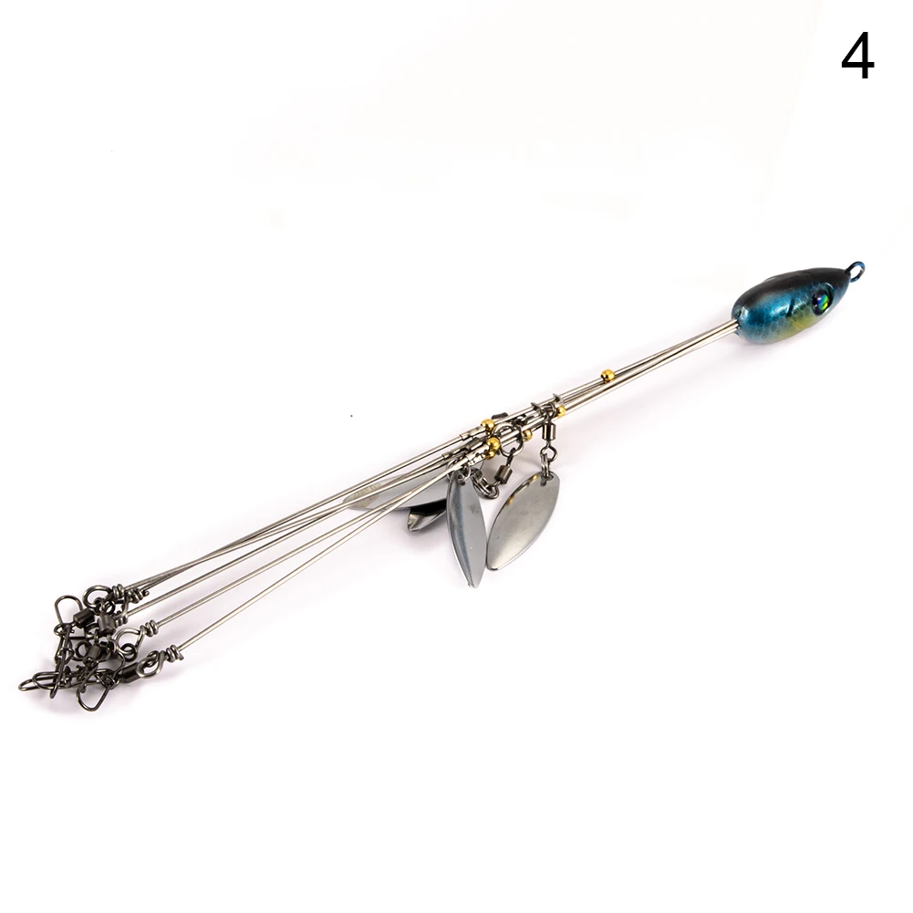 Светло-желтый 5 Arms 8 Bladed Bass Fishing Umbrella Rig Bass приманка поставки SEC88 - Цвет: Светло-желтый