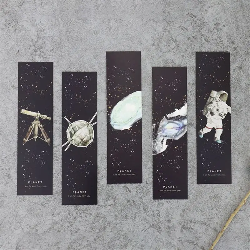 

30Pcs/Set Planet Bookmark Message Card Creative Paper Bookmarks Book Holder School Office Supplies Material