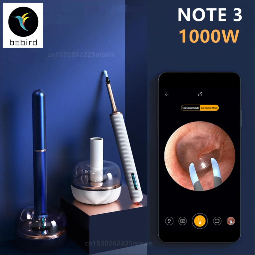 Bebird Note3 Wireless Visual Ear Cleaner Stick Wax Picker 1000W Endoscopio Di Precisione Mini Camera Health Care Pinzette Otoscopio