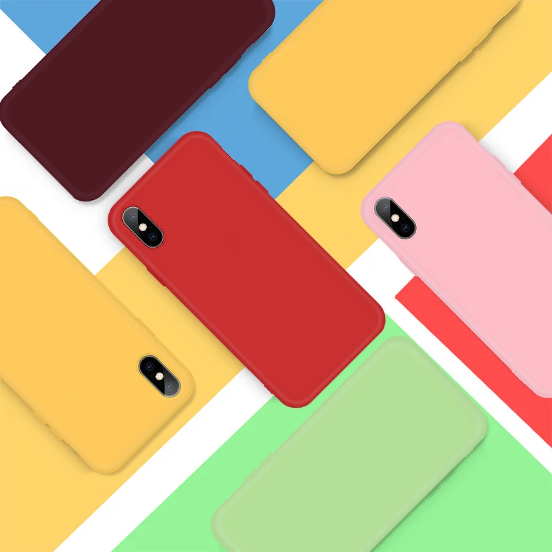 

Lovely Cute TPU Case For iPhone Xs Max Xs Xr X 7 8 6 6S Plus 5 5S SE Colorful Ultra Thin Soft Silicone Case For iPhone X Xs Xr
