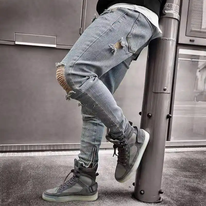 

New Fashion Ripped JEANS for Men Demin Pants Plu