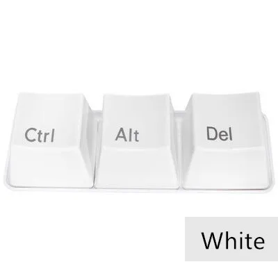 3 шт./компл. чашки-клавиатура с лотком Ctrl ALT DEL кружка для чая молока контейнер творческие подарки чайный набор клавиатура Мода кофейная чашка Taza - Цвет: Белый