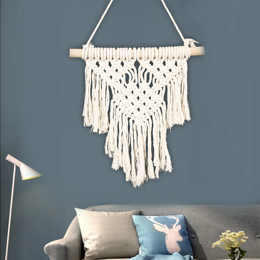 Handmade Art Decoration Bohemian Weave Tapestry Wall Decoration Pendant Cotton Rope Hand-made Wall Decorations Tapestry MS7396