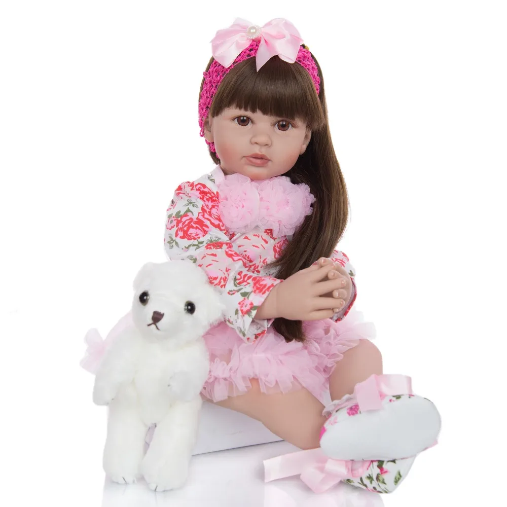 60 см силиконовые игрушки Reborn Baby Doll 24 дюйма винил принцесса девочка ребенок малыш гиперреалистичный подарок на день рождения игровой дом игрушки Bonecas