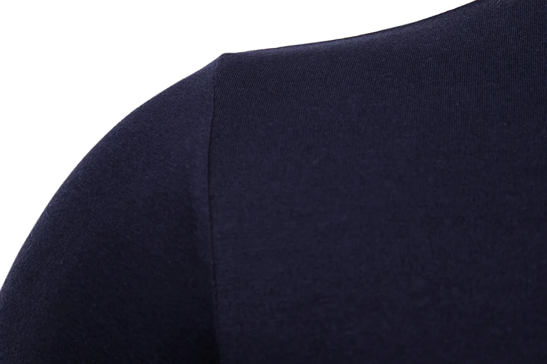 Drop Shipping New Fashion Long Sleeve T Shirt Men Casual Embroidery Slim Fit Men's Tees Solid Turn-down Collar T-Shirts Men