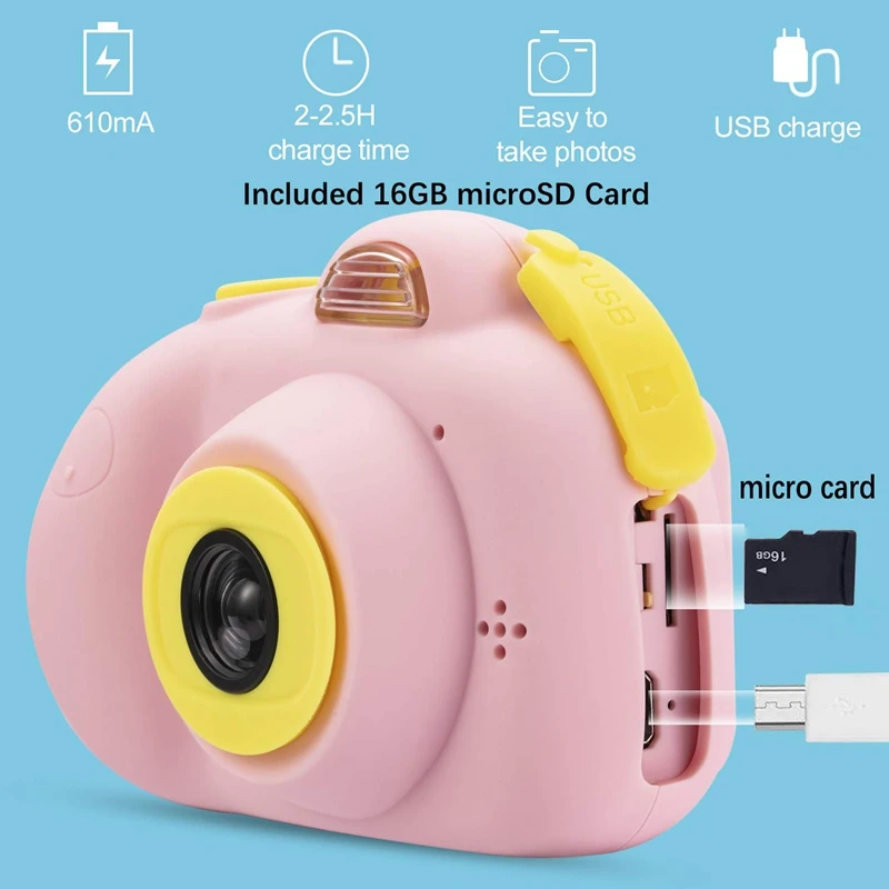 Camera Full Hd 1080P Portable Digital Camcorder 2 Inch Lcd Display Children Family Travel Photo Use Children Birthday Gift Mini