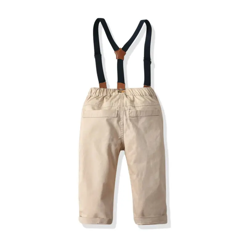 Brand Autumn Boys Gentleman Clothing Set Bow tie Dress Shirt+Denim Pants 2Pcs Casual Suit Baby Boys Kids Outfit 0-2 Years