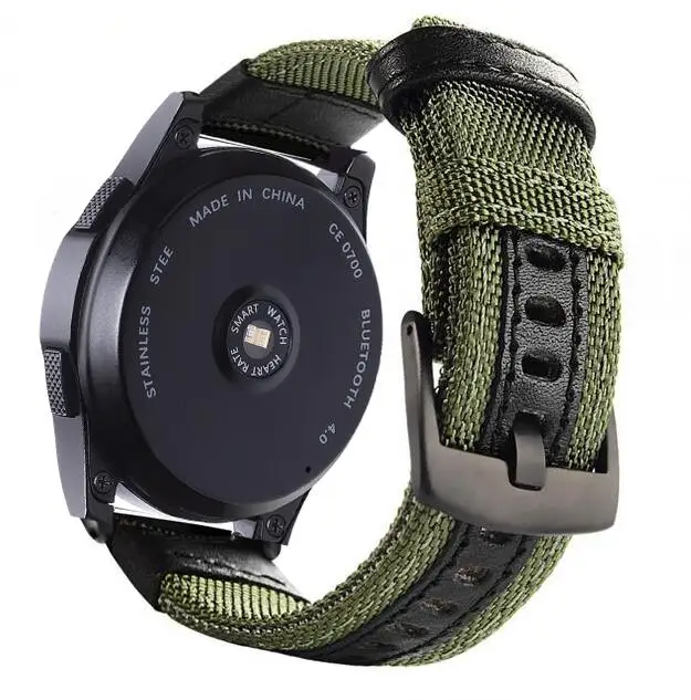 Зеленый Ремешок 22 20 мм для samsung Шестерни Спорт S2 S3 классический Frontier galaxy watch 42 46 мм группа huami amazfit bip huawei honor magic gt 2 - Цвет ремешка: Зеленый