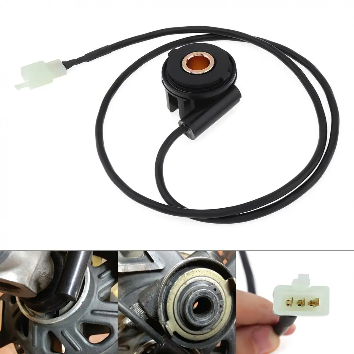 12V черный Универсальный Цифровой мотоциклетный одометр спидометр Сенсор провода