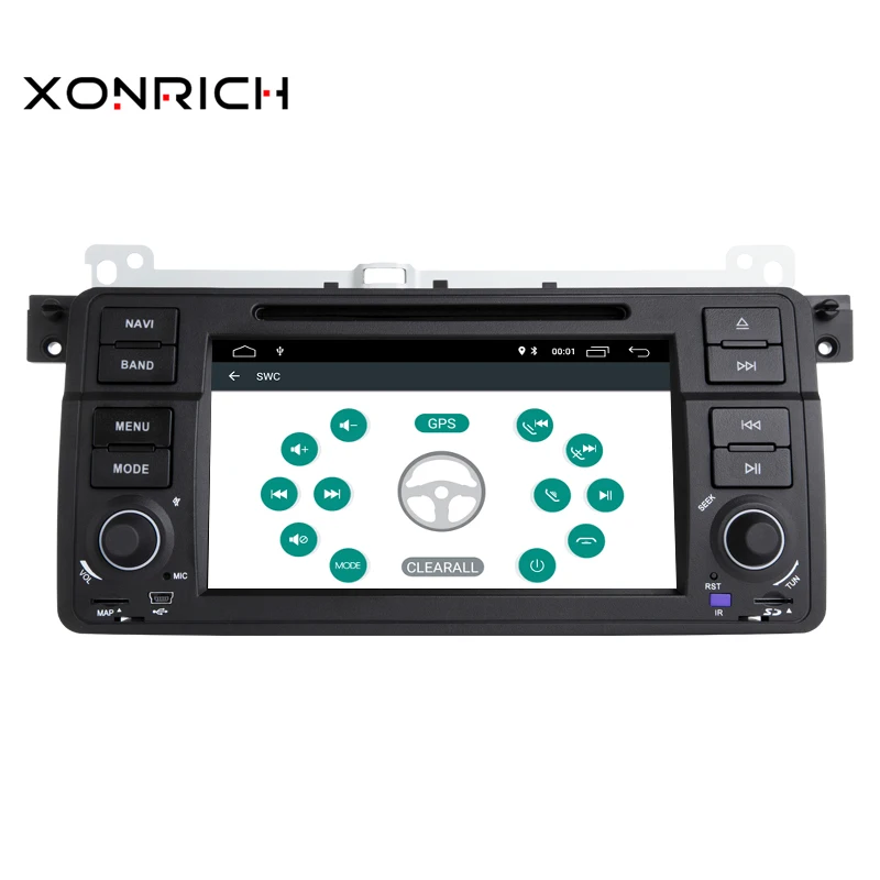Cheap 1 Din autoradio android tape recorder Car DVD Player For BMW E46 M3 Rover 75 1998-2006 GPS Navigation WIFI USB 4G obd2 1