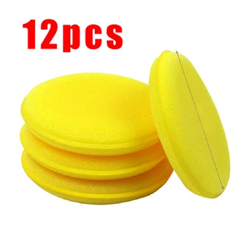 

12pcs/Set Car Auto Wax Polish Foam Sponge Hand Soft Wax Yellow Sponge Pad Waxing Towel Sponge Brush Car Paint Care Cleaning
