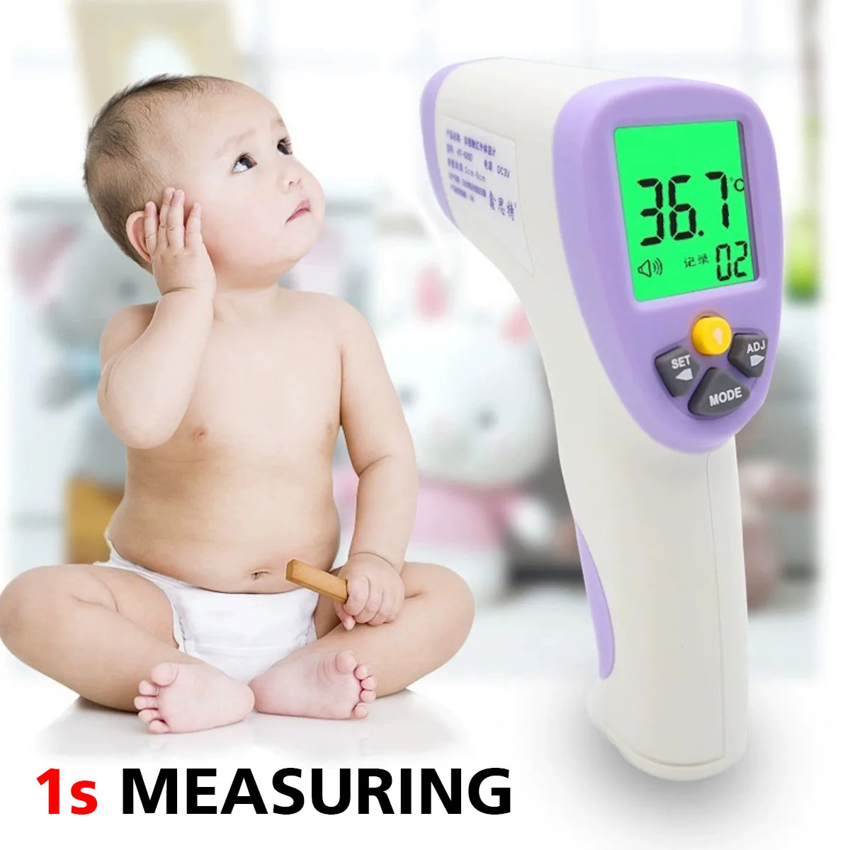 

in stock forehead thermometer non-contact infrared thermometer body temperature fever digital measurement tool for adult baby