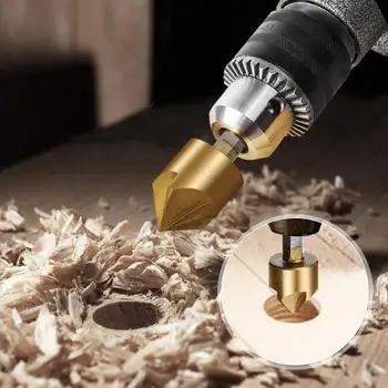 

7pcs HSS 90 Degree Countersink Chamfering Wood Steel Chamfer Drill Bit Cutter Power Tool Woodworking Tool Accessory