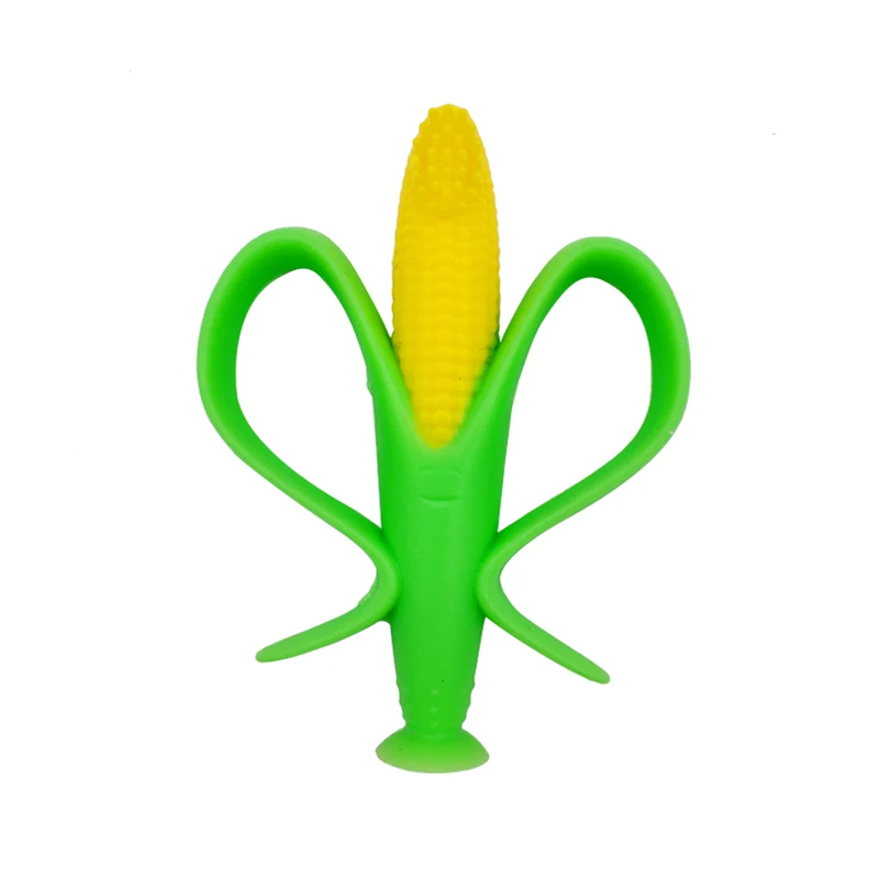 Banana Corn Пищевая силиконовая Прорезыватель DIY животное коала детский спасательный круг Прорезыватель для младенцев силиконовые жевательные Подвески Детские Прорезыватели подарок игрушки для малышей - Цвет: Banana Corn