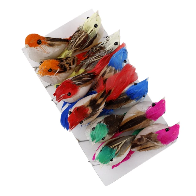 12 Db Mesterséges Szimulációs Hab Madarak Mini Díszek Diy Kézműves Esküvői Dekoráció Otthoni Kerti Kiegészítők - Image 4