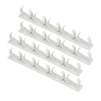 

4 Strips Self Adhesive Spice Racks Spice Gripper Clips for 20 Spice Jars, Kitchen Space Saving Oragnizer