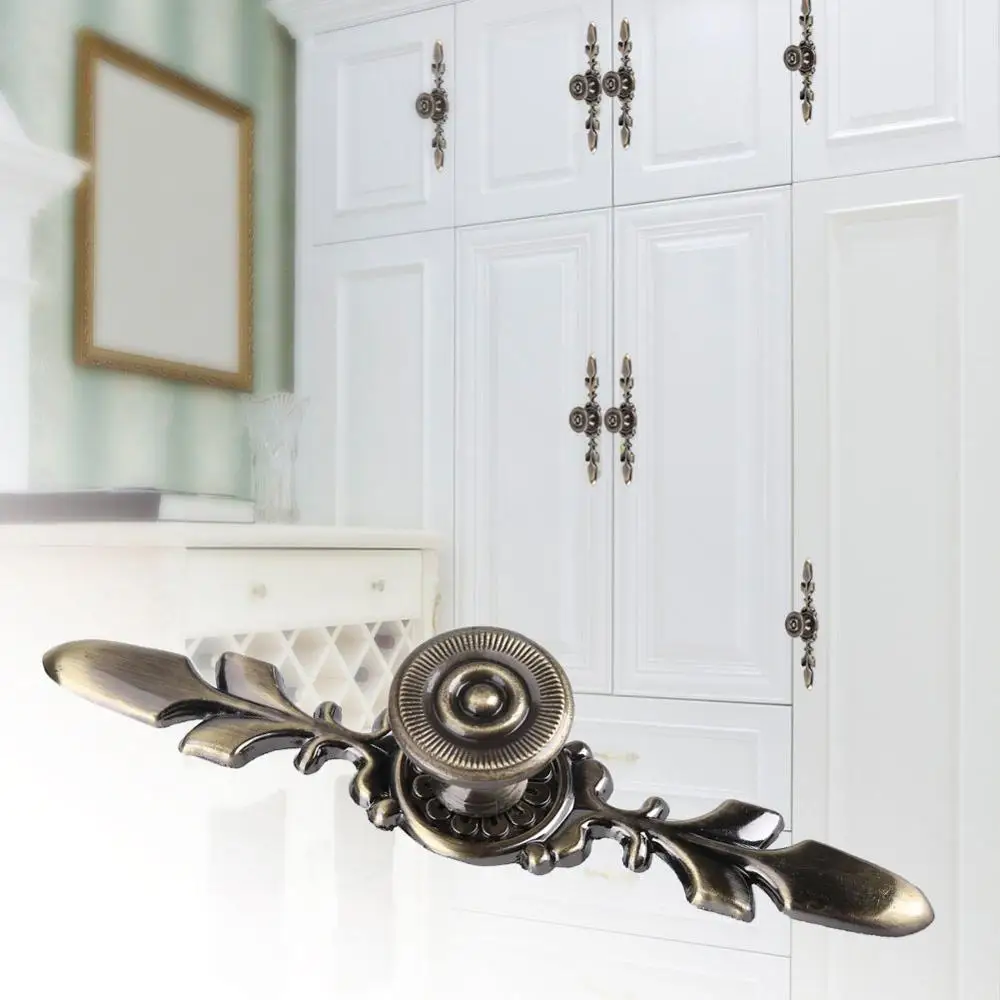 

European furniture stainless steel handle drawer cabinet desk door handle hardware home decoration (bronze)