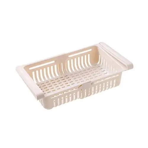 Khaki Refrigerator Storage Under Shelf Drawer Basket Food Fruit Snack Holder Organizer - Цвет: Khaki