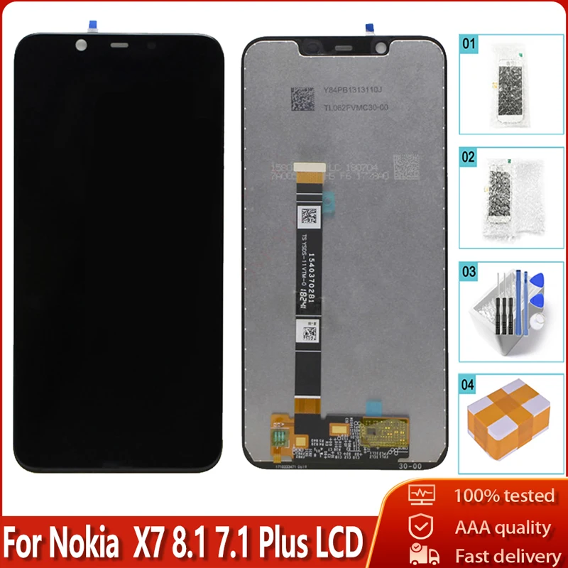 6 18 &quotдисплей для Nokia X7 8 1 TA-1131 TA-1119 TA-1121 TA-1128 lcd сенсорный экран дигитайзер сборка
