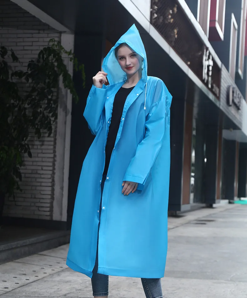 Overall Rain Coat Adult Motorcycle Rainwear Long Raincoat Women Waterproof Breathable Thick Cloak Plastic Trench Ponhco Outdoor